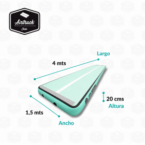 Airtrack 4 x 1,5 Metros x 20 Cms  color Menta